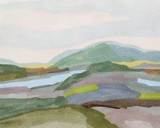 Gedämpfte Berglandschaft