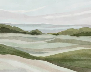 Rollende Pastelllandschaft