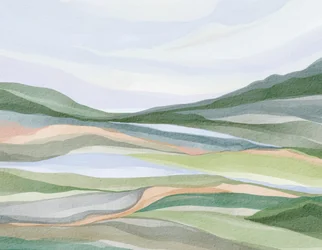 Gelassene Geschichtete Landschaft