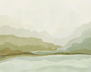Aquarell-Bergtal