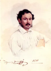 Porträt des Dekabristen Herzog Dmitry Shchepin-Rostovsky 1798-1858, 1839