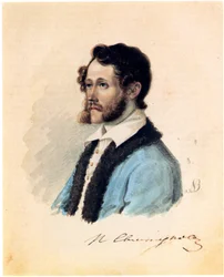 Porträt des Dekabristen Pjotr Swistunow 1803-1889, 1836