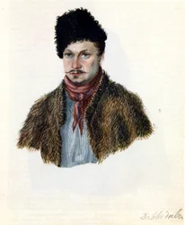 Porträt des Dekabristen Wassili Dawydow 1793-1855, 1839