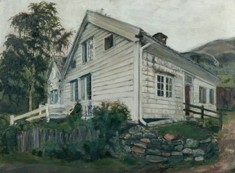 Das Pfarrhaus bei Regenwetter