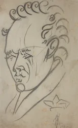 Porträt des Dichters Vasili Kamensky