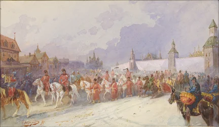 Einzug der gefangenen Familie von Kuchum Khan in Moskau
