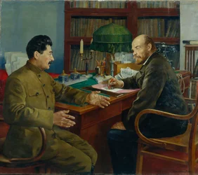 Lenin und Stalin, 1938