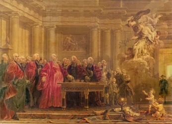 Die Magistrate von Paris erhalten Nachrichten über den Frieden, 21. Juni 1763