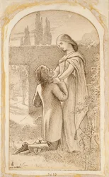 Zwei Liebende in einem sternenklaren Garten, 1862