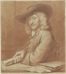 Porträt des Zeichners Jan Pietersz. Zoomer, mit Hut und Papierrolle