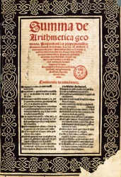 "Summa Arithmetica" von Luca Pacioli