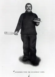 Lindstrom mit den Buchweizenkuchen, aus Der Südpol von Roald E. Amundsen, ca. 1910-12