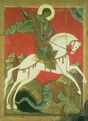 Ikone von St. Georg und dem Drachen