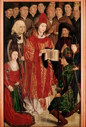 Polyptychon des Heiligen Vinzenz: das Infanten-Panel, mit Heinrich dem Seefahrer und der portugiesischen Königsfamilie