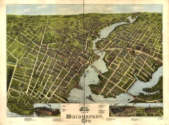 Ansicht von Bridgeport, Ct. 1875