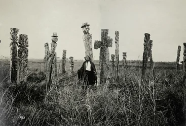 Gebet auf dem Friedhof, Araucano, Chile