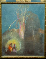 Die Flucht nach Ägypten. Gemälde von Odilon Redon