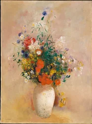 Blumenvase (rosa Hintergrund)