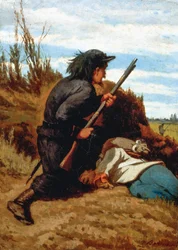 Soldat in den Schützengräben