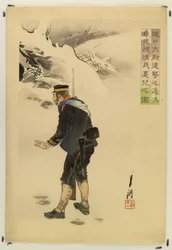 Kapitän Higuchi mit einem chinesischen Säugling