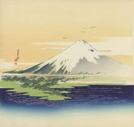 Fuji vom Strand bei Mio, 1900-10 (Holzschnitt)