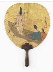 Narihira überquert den Sumida-Fluss, Edo-Periode, spätes 17. - frühes 18. Jahrhundert