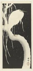 Reiher im Schnee