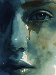 Emotionales Aquarellporträt