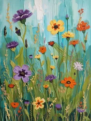 Strukturierte Wildblumen