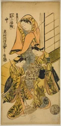 Der Daruma-Mantel (Haori Daruma), aus "Drei Bilder der Harmonie (Waki sanpukutsui)"