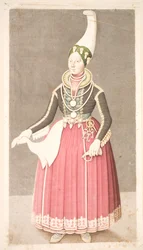 Frau in isländischer Bauerntracht