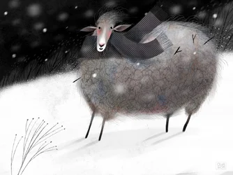 Gemütliche Winterschafe