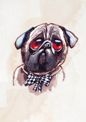 Melancholischer Mops