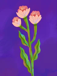 Lebendiges florales Trio