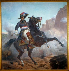 Reiterporträt von General Alexandre Davy Dumas, Vater von Alexandre Dumas. Gemälde von Olivier Pichat