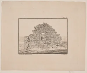 Kirchenruine in Grönland. Illustration zu W.A. Graah. Forschungsreise zur Ostküste Grönlands