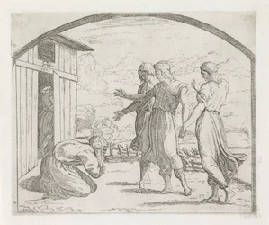 Abraham und die drei Engel (Schilderungen in der Loggia von Raffael)