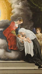 Die Jungfrau und das Kind mit der Heiligen Frances von Rom, 1615-1618
