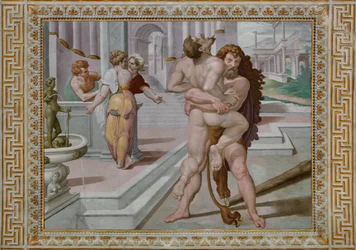 Herkules kämpft gegen Antäus (Detail)