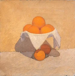 Obststand mit Orangen