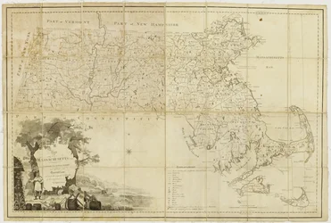 Karte von Massachusetts proper: zusammengestellt aus tatsächlichen Erhebungen im Auftrag des General Court und unter der Aufsicht von deren Beauftragten, 1802