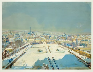 Winter in den Belvedere-Gärten