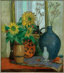 Sonnenblumen mit Matisse-Schale