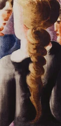 Schwarzbezopfte von hinten, Kleinbild I