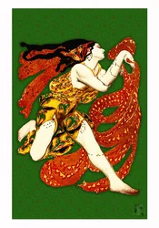 Dynamische Art Deco Tänzerin