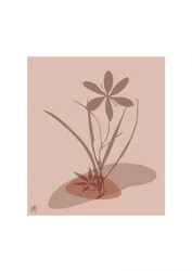 Erdige Florale Silhouette