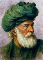 Mann mit grünem Turban
