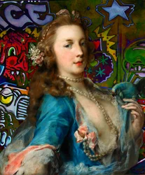 Rokoko Dame Graffiti