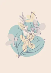 Sanfte Abstrakte Botanicals
