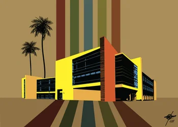 Lebhaftes Midcentury Resort
